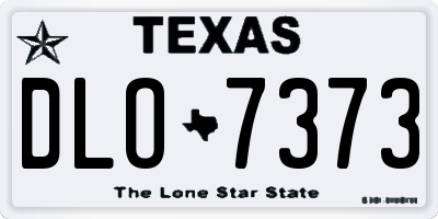 TX license plate DLO7373