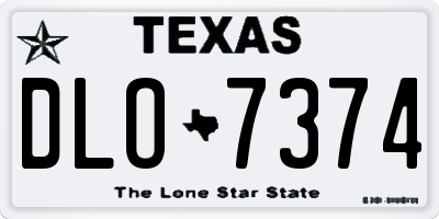 TX license plate DLO7374