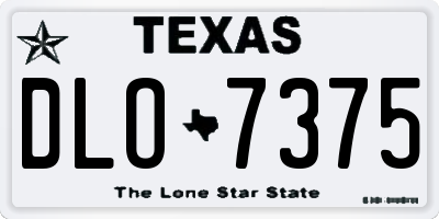 TX license plate DLO7375