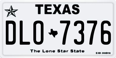 TX license plate DLO7376
