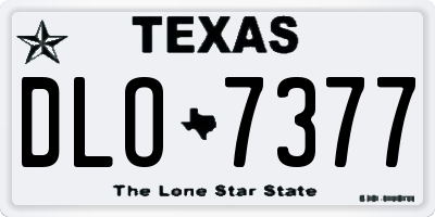 TX license plate DLO7377