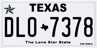 TX license plate DLO7378