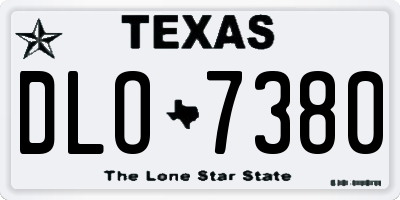 TX license plate DLO7380