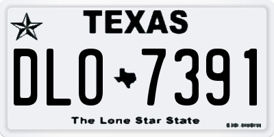 TX license plate DLO7391