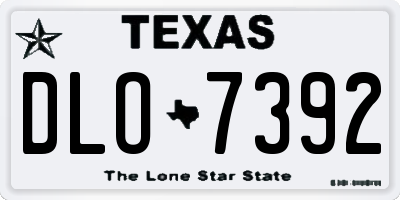 TX license plate DLO7392