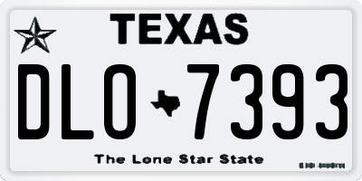 TX license plate DLO7393