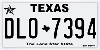 TX license plate DLO7394