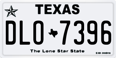 TX license plate DLO7396