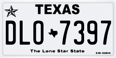 TX license plate DLO7397