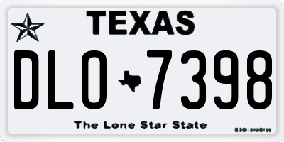 TX license plate DLO7398