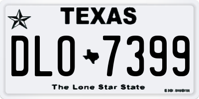 TX license plate DLO7399