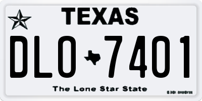 TX license plate DLO7401