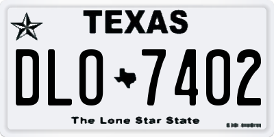 TX license plate DLO7402