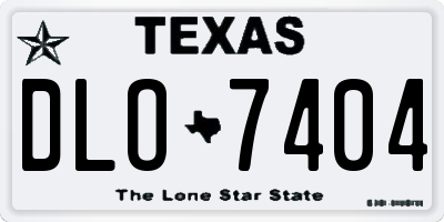 TX license plate DLO7404