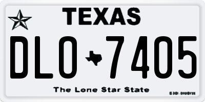 TX license plate DLO7405