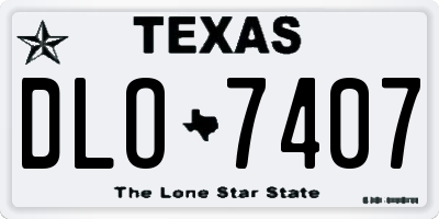 TX license plate DLO7407