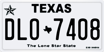 TX license plate DLO7408