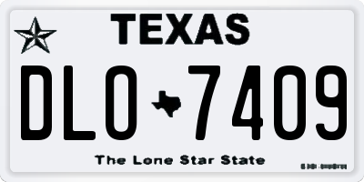 TX license plate DLO7409
