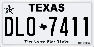 TX license plate DLO7411