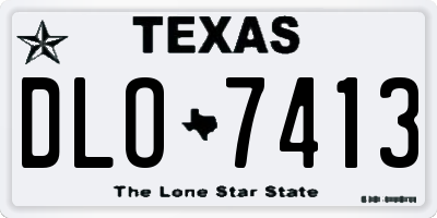 TX license plate DLO7413