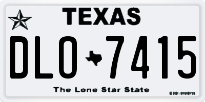 TX license plate DLO7415