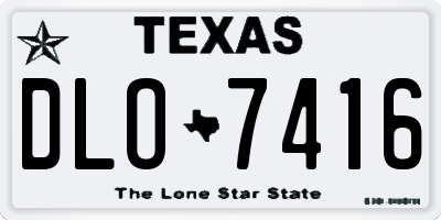 TX license plate DLO7416