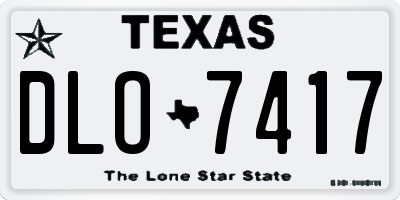 TX license plate DLO7417
