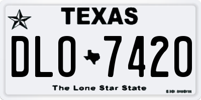 TX license plate DLO7420