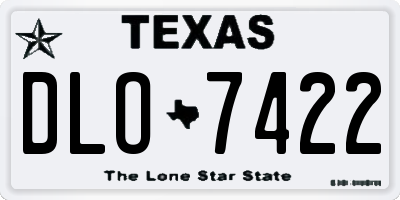 TX license plate DLO7422