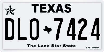 TX license plate DLO7424