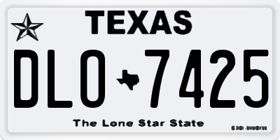 TX license plate DLO7425