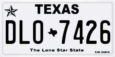 TX license plate DLO7426
