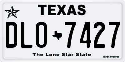 TX license plate DLO7427
