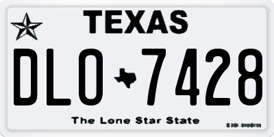 TX license plate DLO7428