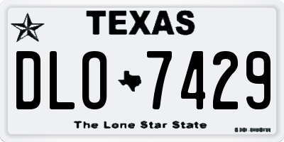 TX license plate DLO7429