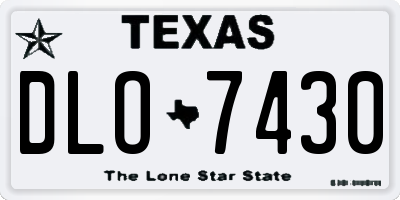 TX license plate DLO7430