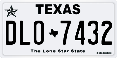 TX license plate DLO7432