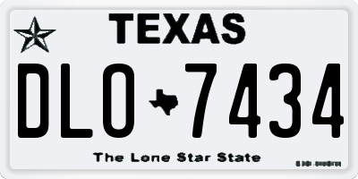 TX license plate DLO7434