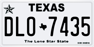 TX license plate DLO7435