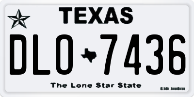 TX license plate DLO7436