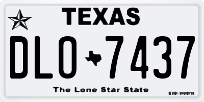 TX license plate DLO7437