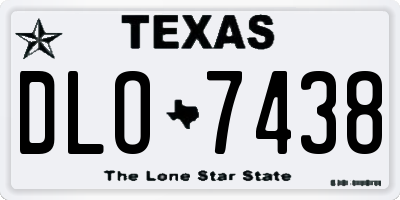 TX license plate DLO7438