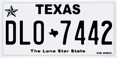 TX license plate DLO7442
