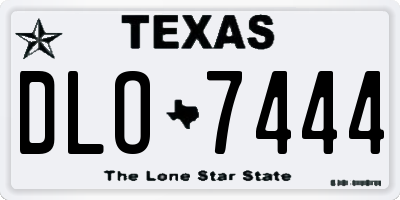 TX license plate DLO7444