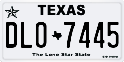 TX license plate DLO7445