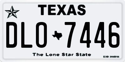TX license plate DLO7446
