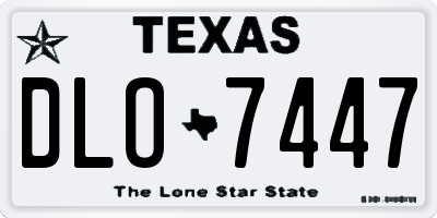 TX license plate DLO7447