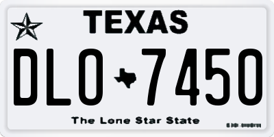 TX license plate DLO7450