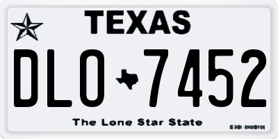 TX license plate DLO7452