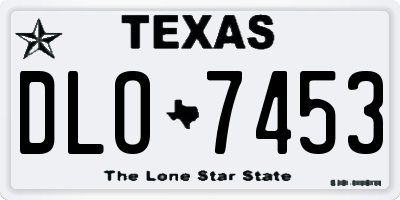 TX license plate DLO7453